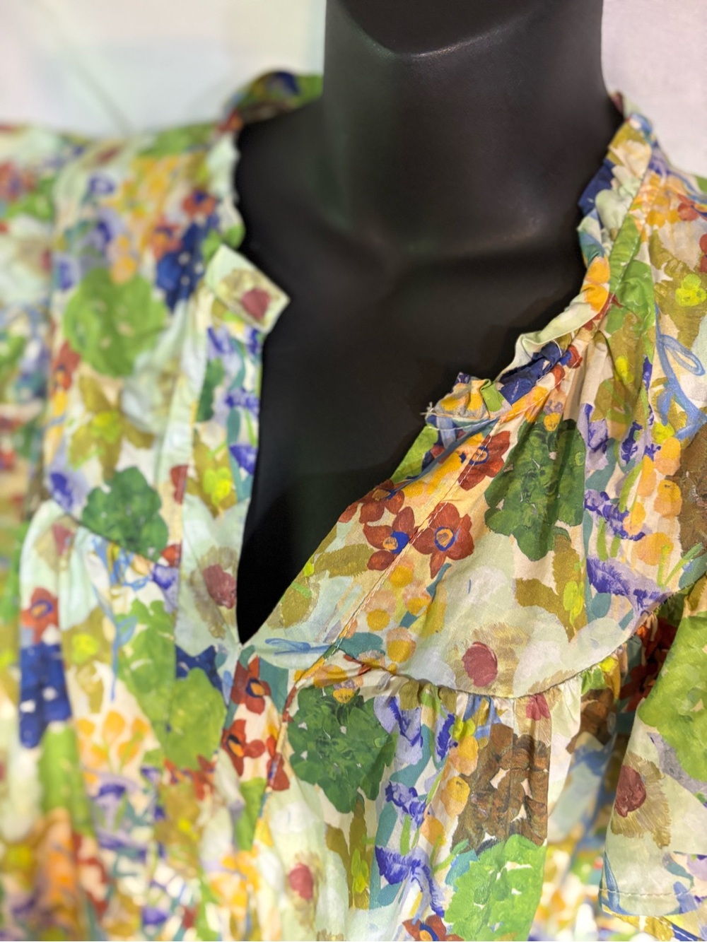 floral dress, featuring ruffle sleeves and a tiered skirt medium - Picture 5 of 15